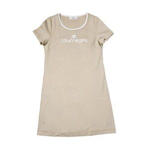 00s Courreges logo print t-shirt dress